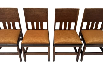 Four Art Deco Modernist Dining Room Chairs by Hendrik Wouda for Pander, 1924